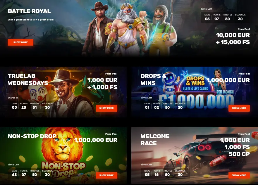 Tournaments at N1Casino