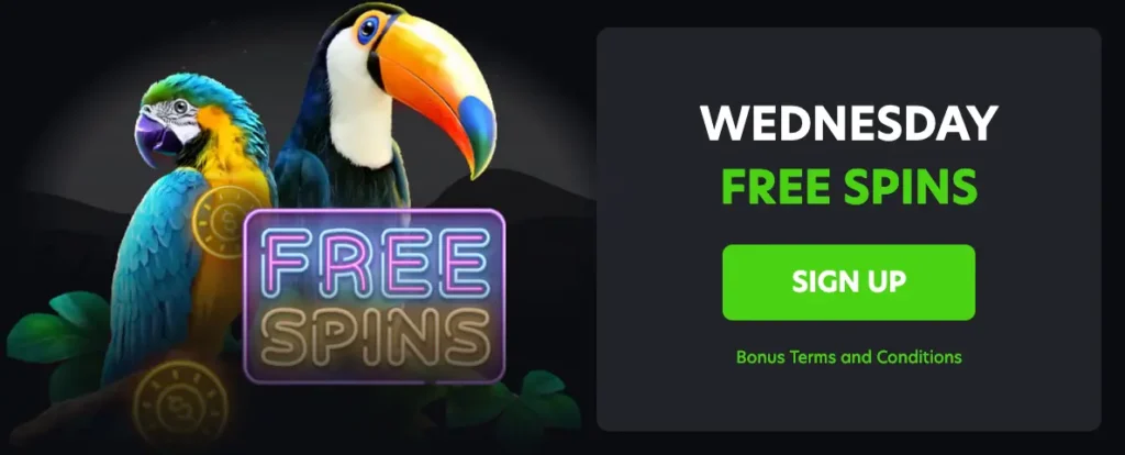 Wenesday Free Spins at NeoSpin Casino