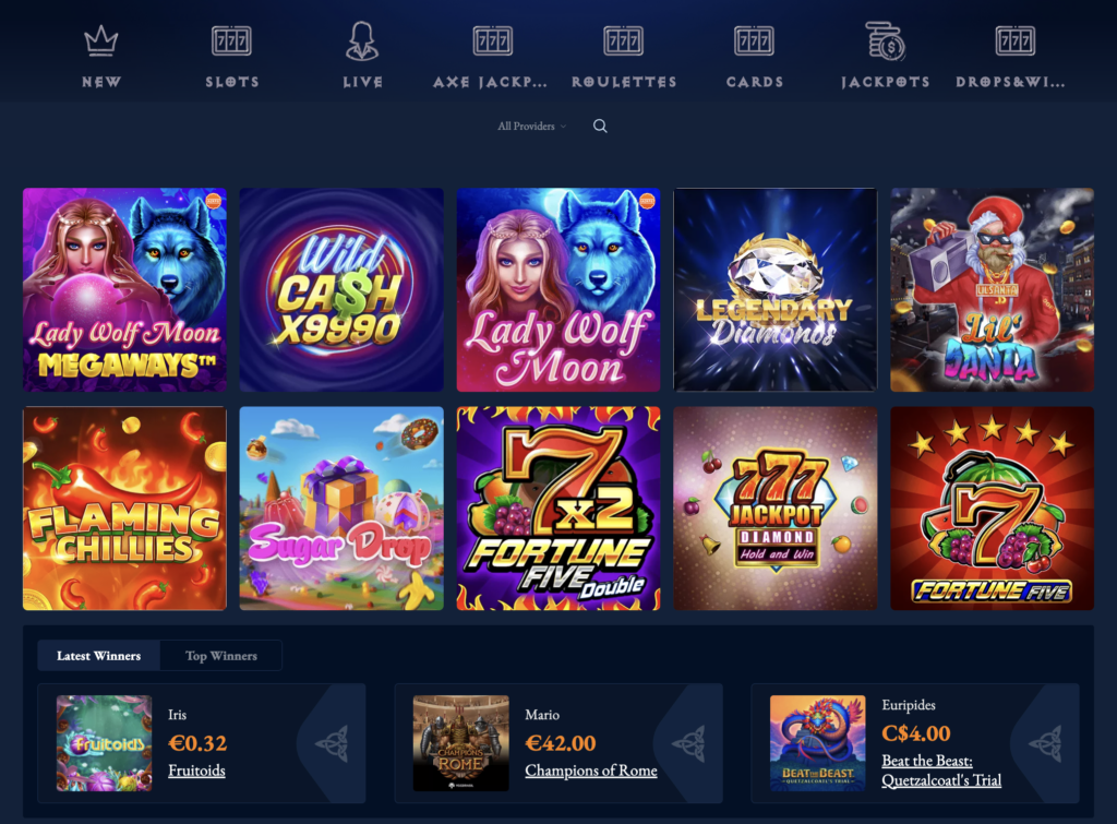 AxeCasino Available Games