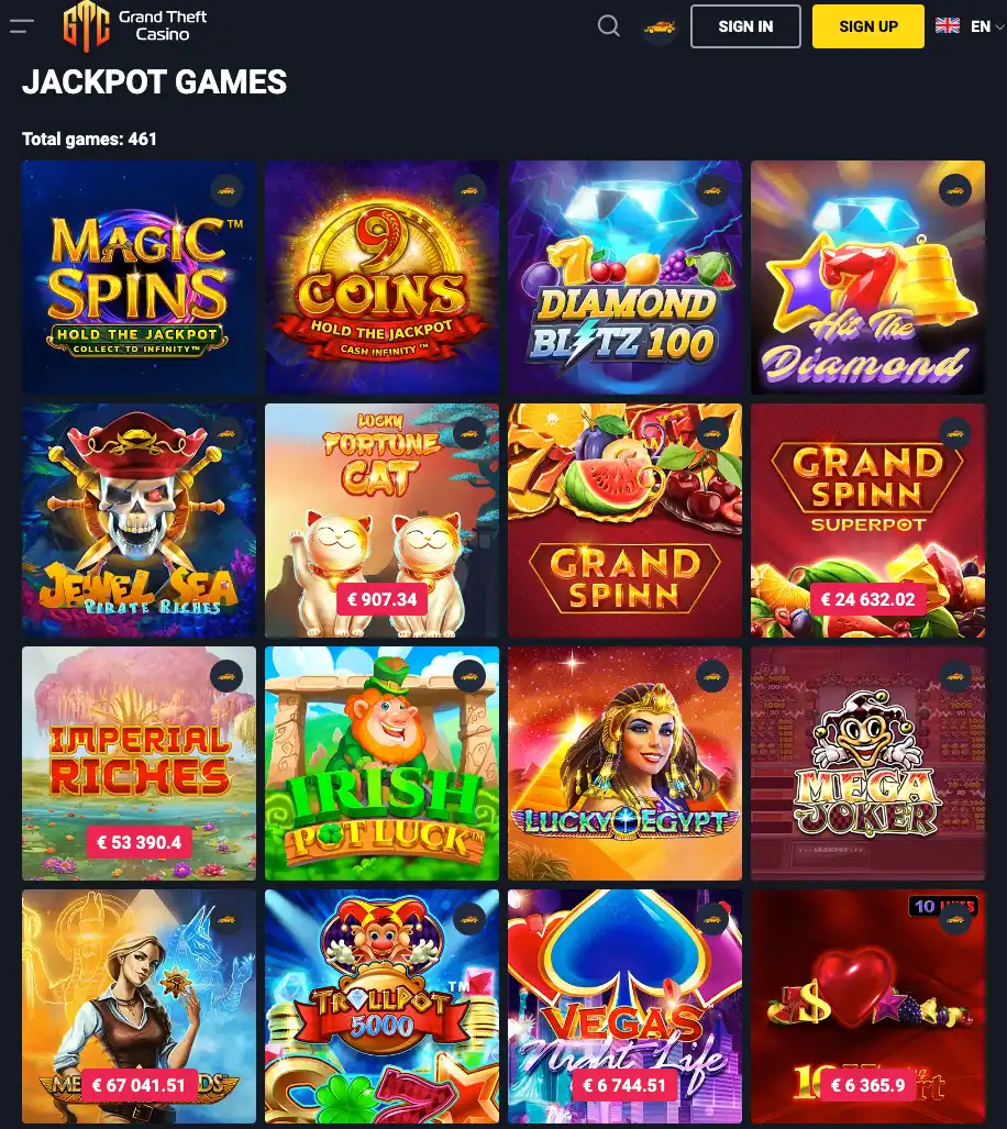 GrandTheft Casino Jackpot