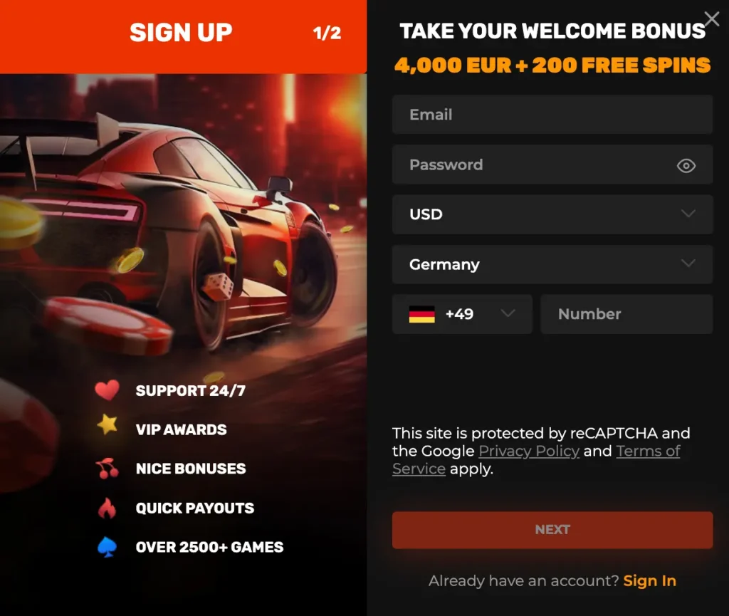 N1 Casino Registration and Login