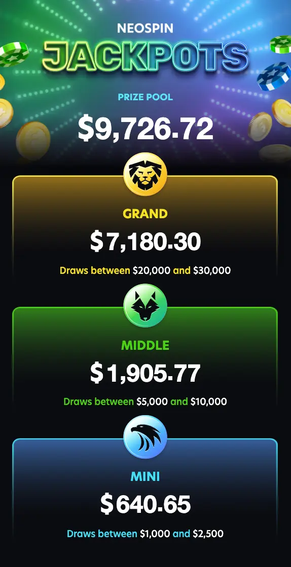 Jackpots at NeoSpin Casino