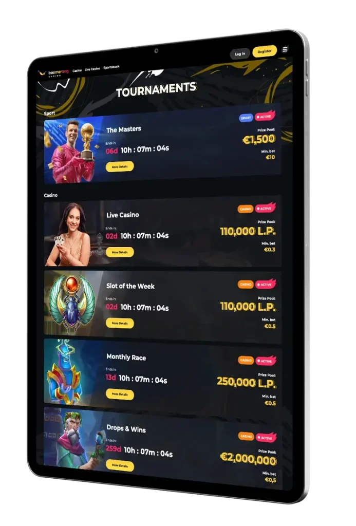Boomerang Casino Tournaments