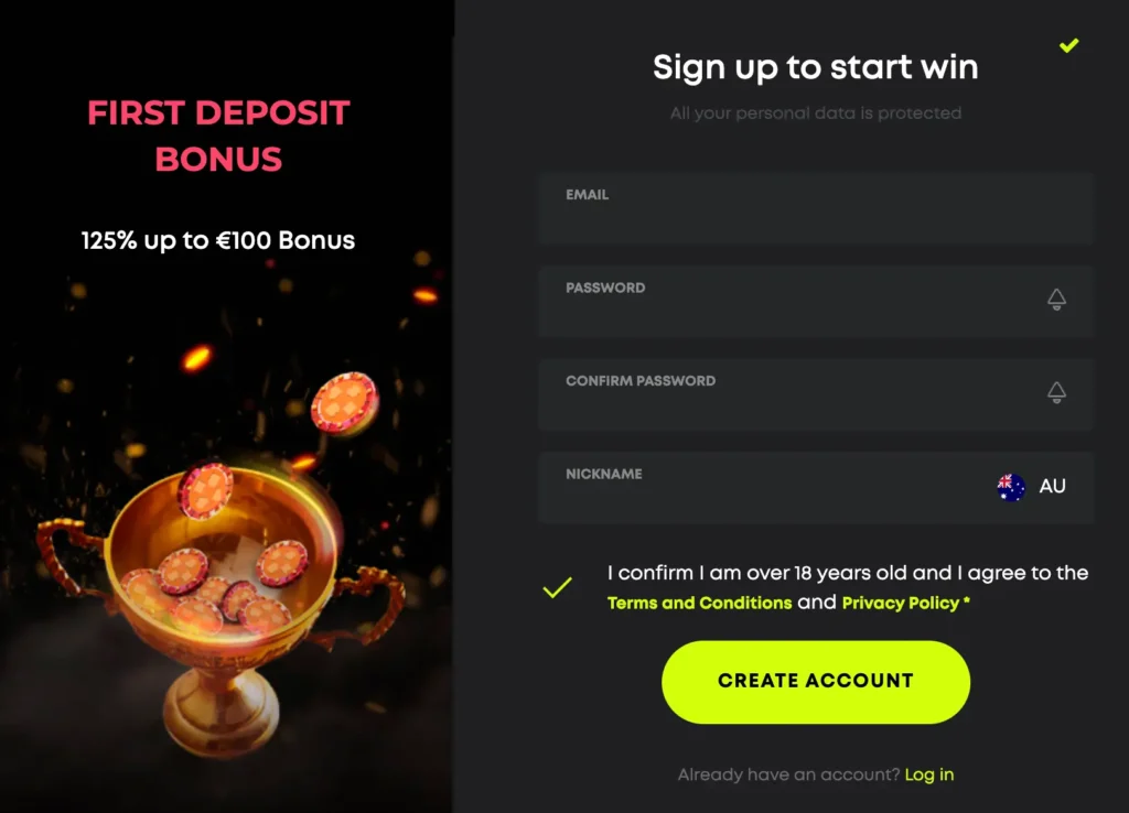 Spin Samurai Sign Up