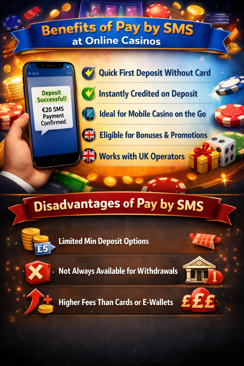 Advantages-Disadvantages by paying SMS 2026