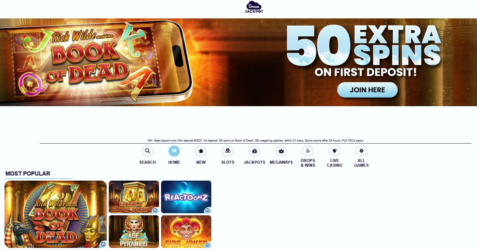 Dream JackPot Casino Review 2026