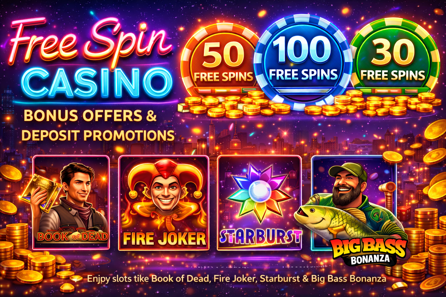 Free Spin Casino Bonus Offers & Deposit Promotions 2026