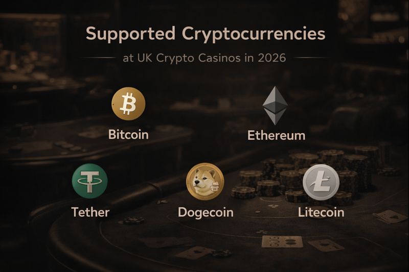 Supported Cryptocurrencies at UK Crypto Casinos