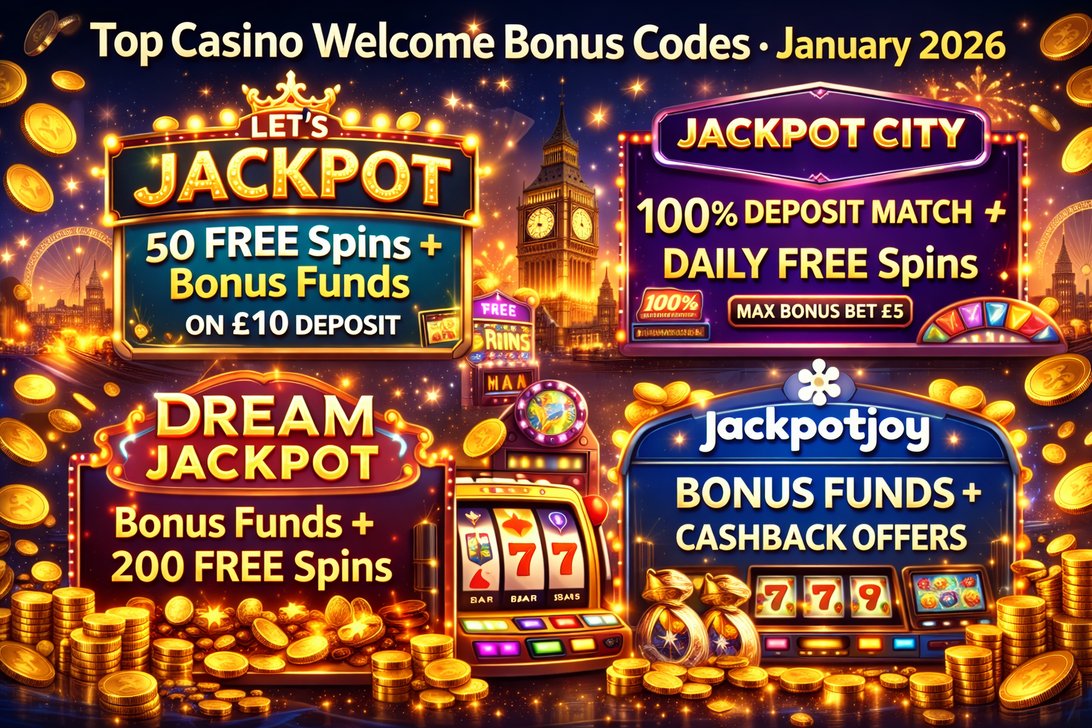 Top Casino Welcome Bonus Codes 2026
