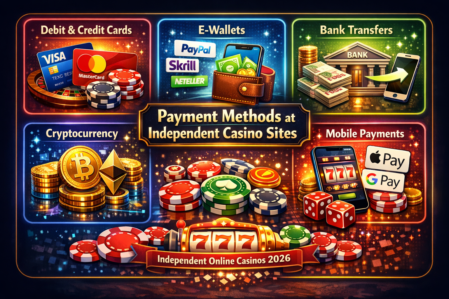 payment methods independent casino 2026