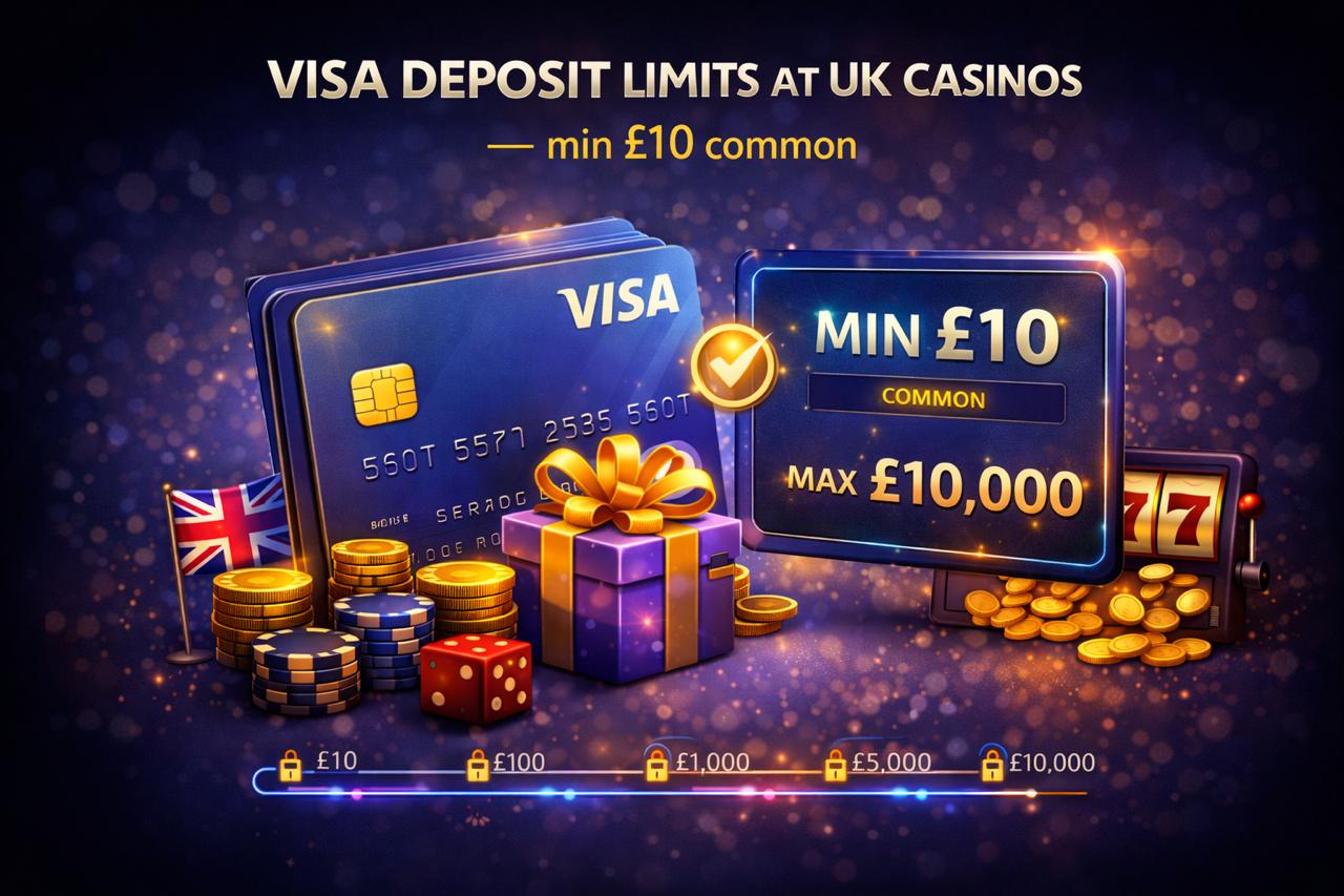 Visa Deposit Limits at UK Casinos - min £10 common