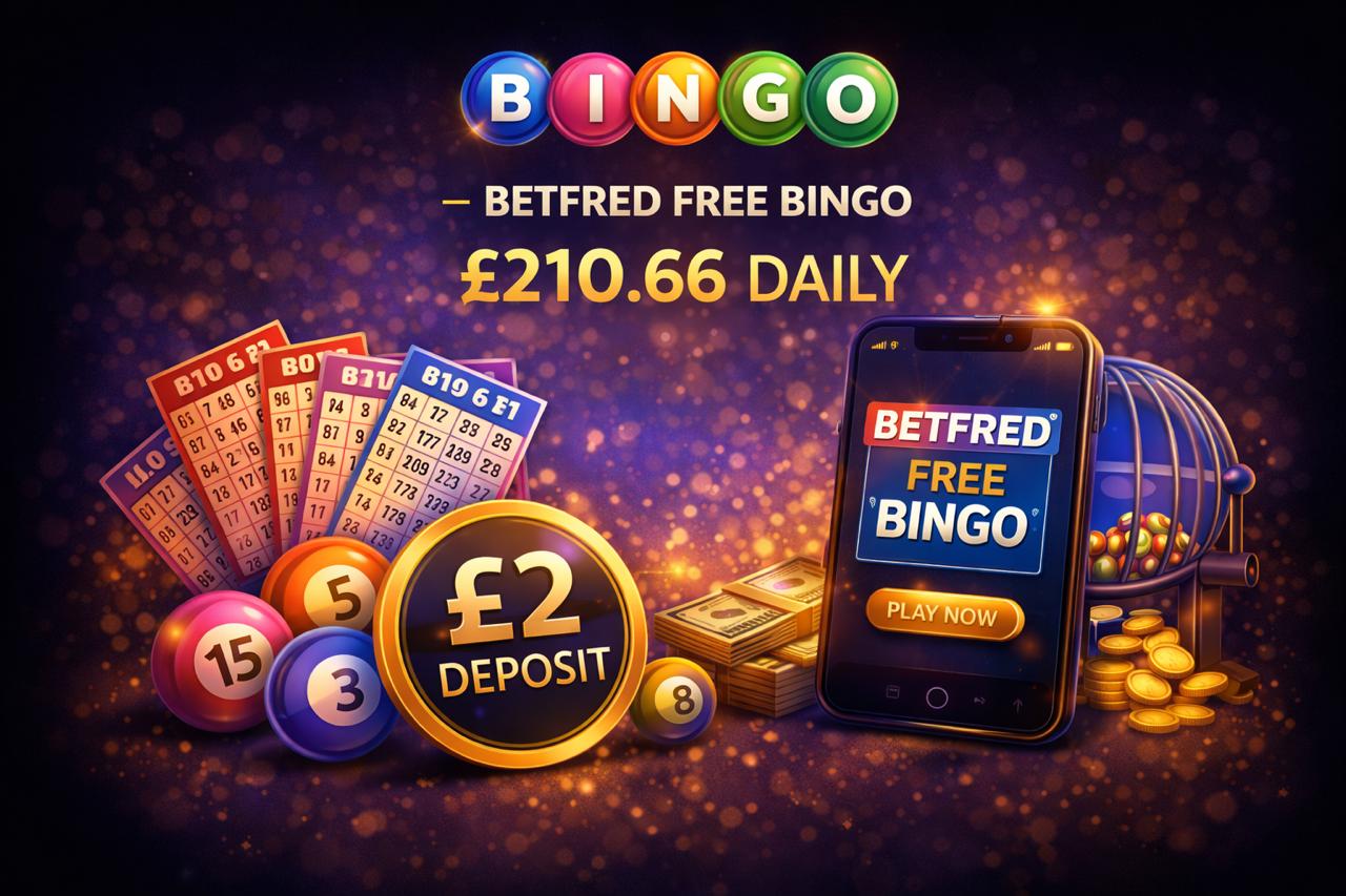 Bingo - Betfred Free Bingo £210.66 Daily