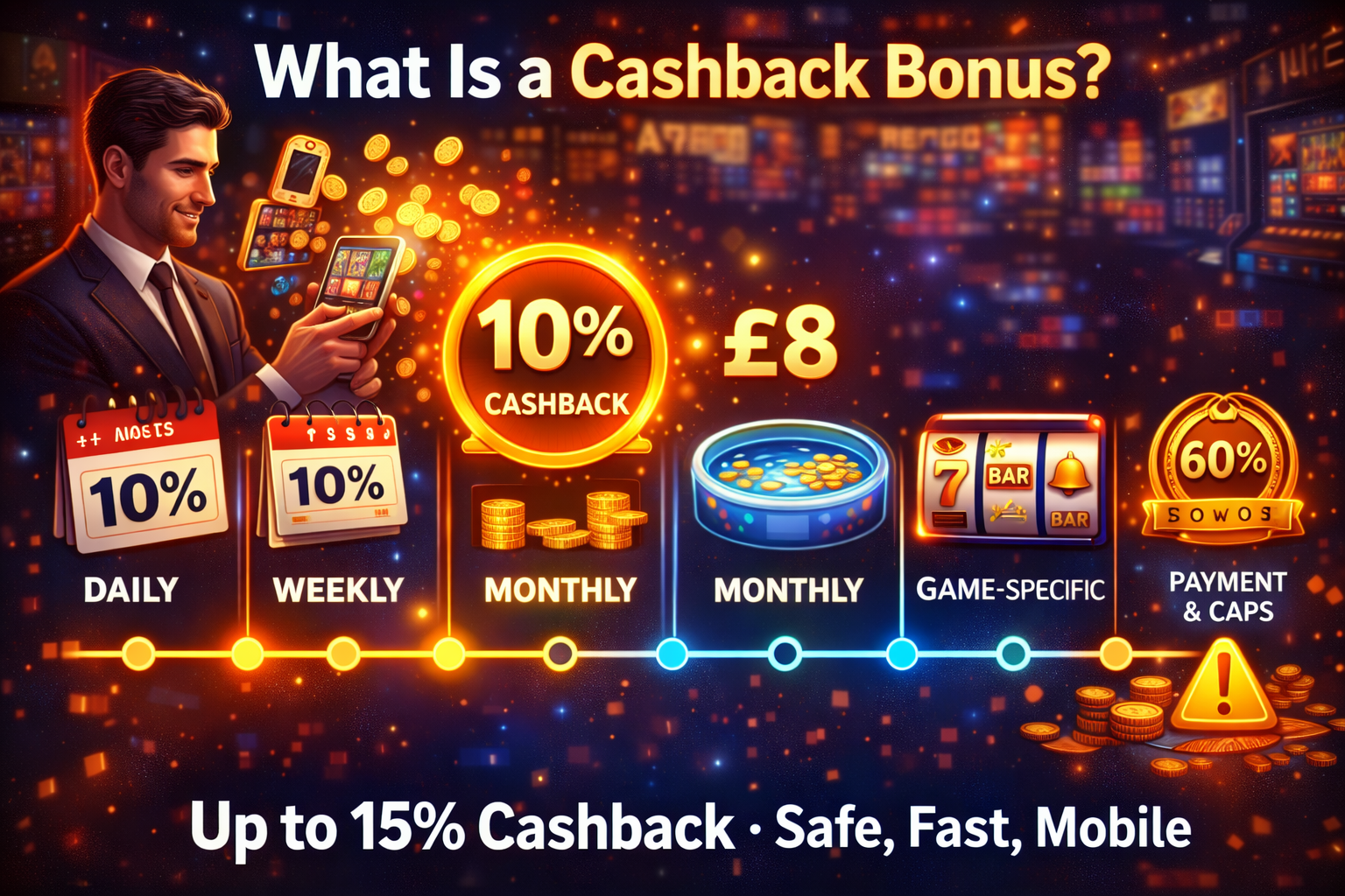 Cashback bonus types in online casinos