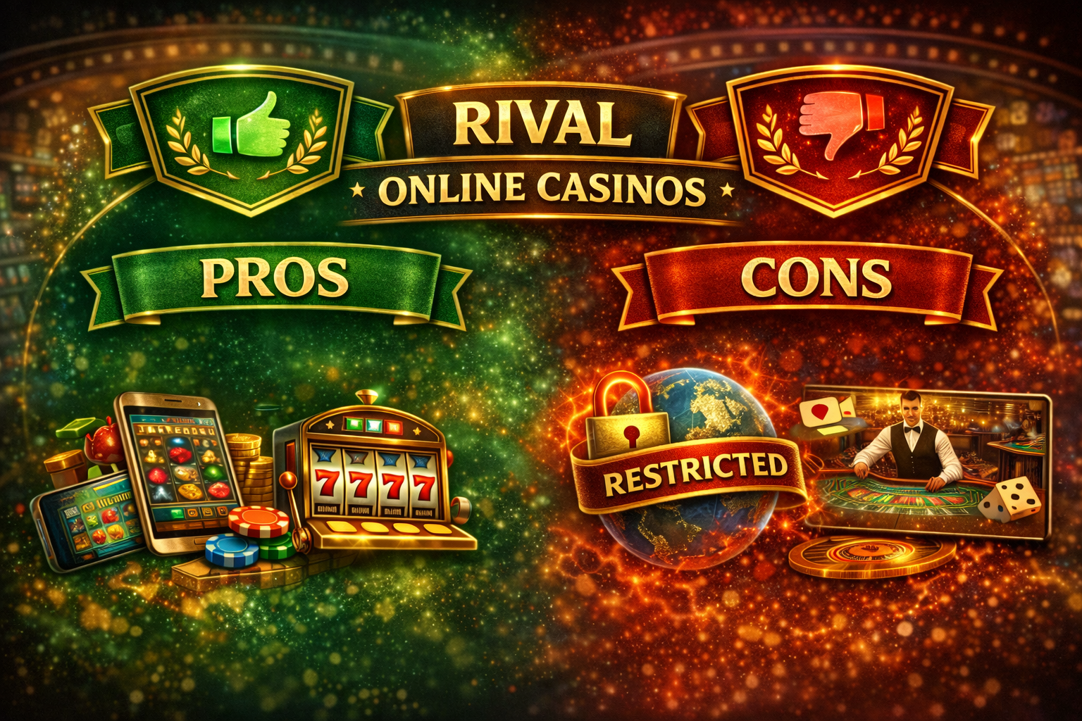Pros and Cons of Rival Online Casinos 2026