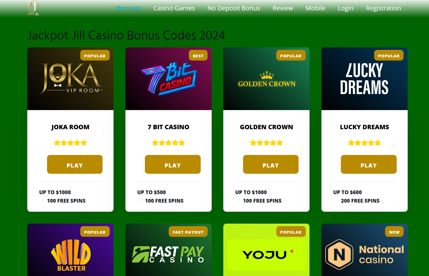 Jackpot Jill Bonus 200- 2026