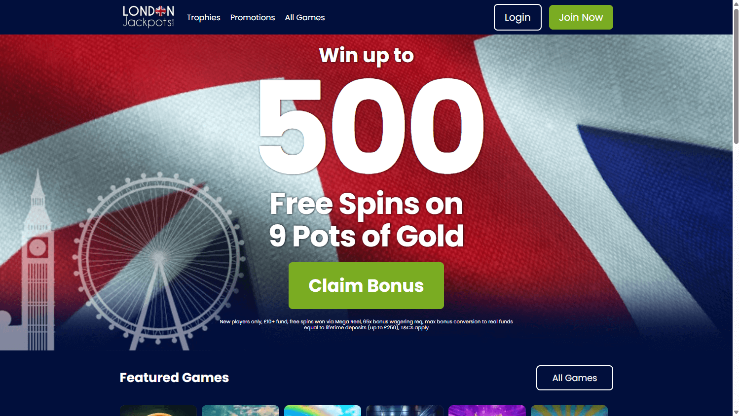 London Jackpots bonus 200 - 2026