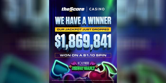 Ontario Gambler Wins $1.4M Jackpot from Just $0.80 at theScore Casino
